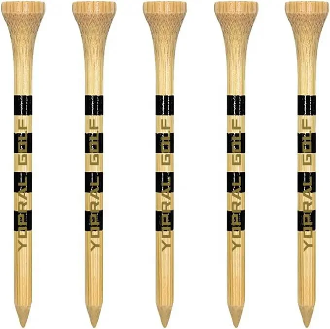 Golf Tees Wooden Nature Color 83mm Bamboo Custom Golf Accessory Cheap