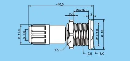 Qm Plastic Series Prg Floating Socket Metal Push-Pull Self-Locking M12 Terminal Connector