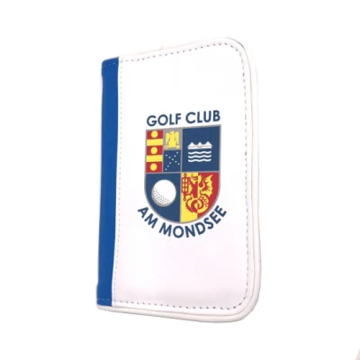 Portatarjetas de golf de cuero Portatarjetas de cuero genuino personalizado